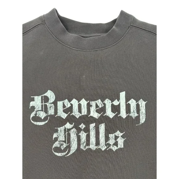 H&M Brown Beverly Hills Crewneck Graphic Pullover Sweatshirt | Gunge Streetwear - Picture 9 of 13